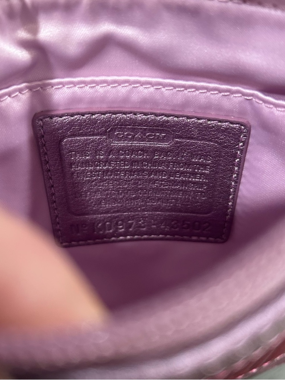 Rare Coach Pink & Purple Leather Crossbody - Picture 5 of 9